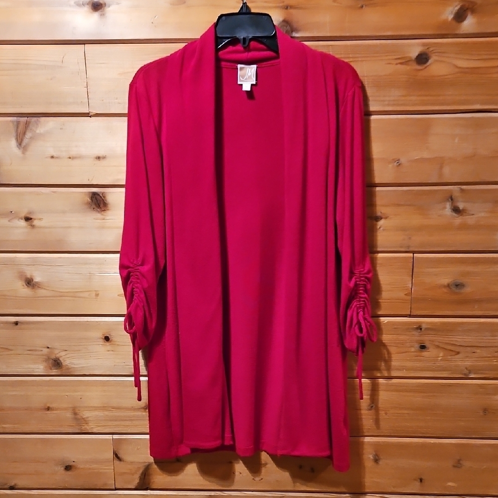 JM Collection Women's Red Sweater Cardigan